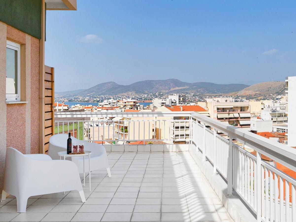 Modern Penthouse Overlooking Halkis Chalkida Exterior foto